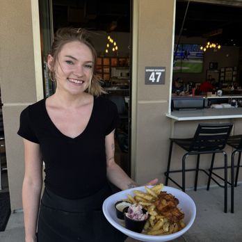 The Brass Tap - Lauren our Five Star Server. Outstanding Food, Outstanding Service. Fish & Chips, maple Bourbon dry rub wings and a salad! Julie A - Sports Bars Near Me - Reno, Nevada