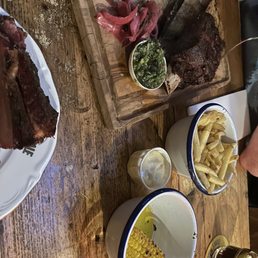 Beef ribs and all the fixens were great !