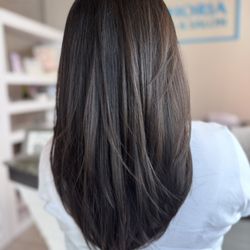 Euphoria Day Spa & Salon - Fresh layers, healthy ends, and beautiful shine. Customized haircut and styling designed to enhance movement and maintain healthy hair.  #H