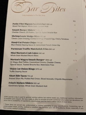 Menu photo 8 Morton's The Steakhouse Honolulu, HI
