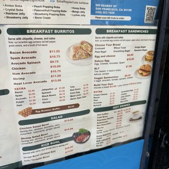 V Cafe - Menu - Cafes Near Me - San Francisco, California