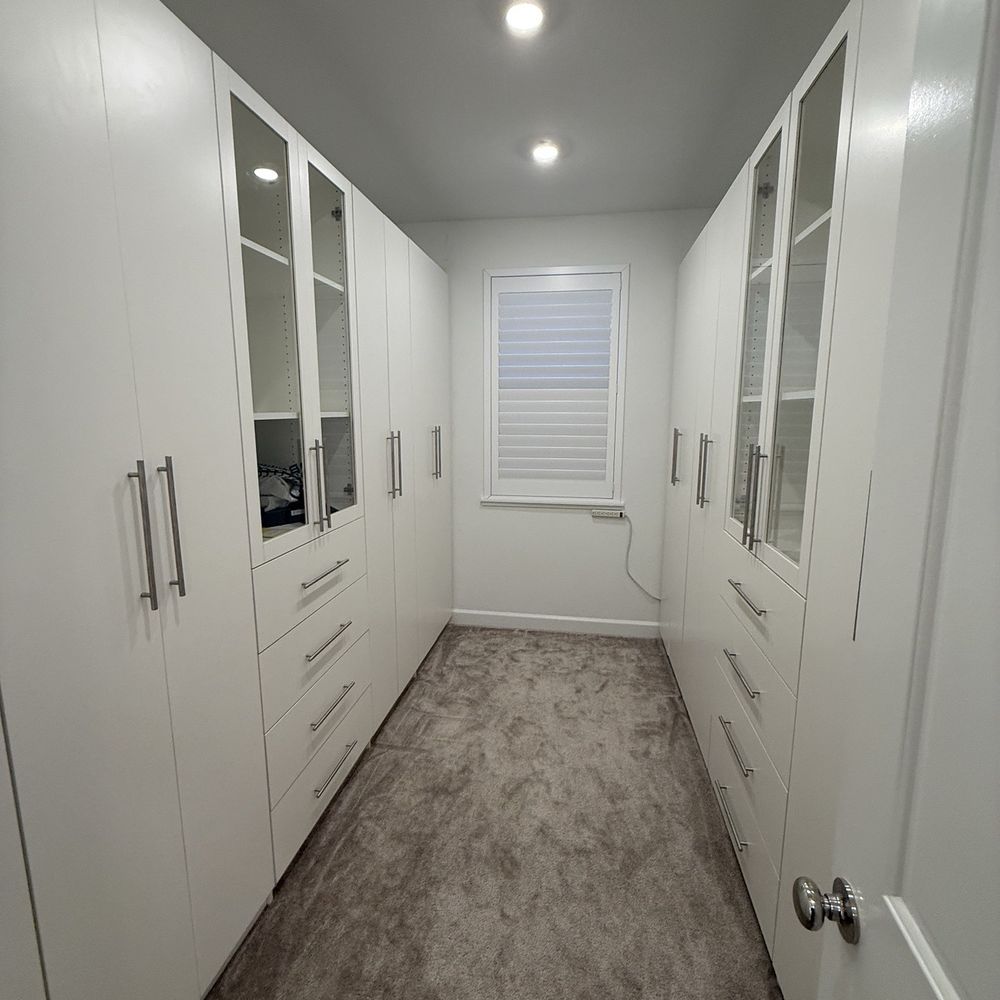 Bay Area Home Organizer - Finished job in master closet (95 sq feet) - Cabinetry Near Me Bay Area Home Organizer - Finished job in master closet (95 sq feet) - Cabinetry Near Me