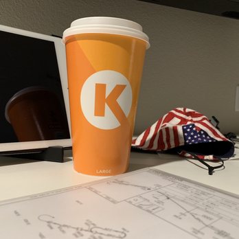 Circle K - a cup of coffee on a desk - Gas Stations Near Me - Chandler, Arizona