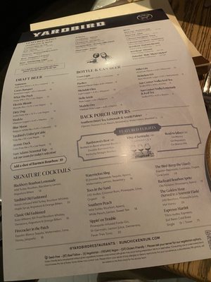Menu photo 1 Yardbird Las Vegas, NV Menu photo 1 Yardbird Las Vegas, NV