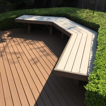 Grand Seattle Paint - Restained deck and painted bench - Painters Near Me Grand Seattle Paint - Restained deck and painted bench - Painters Near Me