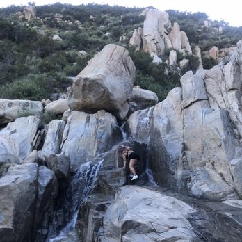 Ortega Falls - a cute area with deep enough water to wade, but there is an even higher pool area!!!! - Hiking Near Me - Lake Elsinore, California