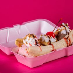 Crazy Delights La Michoacana - We have deserts near you! This is our delicious banana split sundae! Come by and check out the rest of our menu