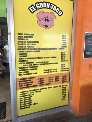 Menu photo 3 El Gran Taco Playa del Carmen, ROO Menu photo 3 El Gran Taco Playa del Carmen, ROO