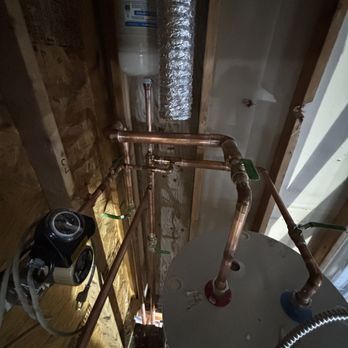 2 Guys Plumbing - Water heater installation with recirculation on the hot water return line with a bypass added - Plumbing Near Me 2 Guys Plumbing - Water heater installation with recirculation on the hot water return line with a bypass added - Plumbing Near Me