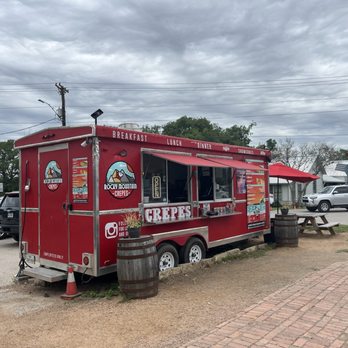 Rocky Mountain Crepes - Rocky Mtn Crepes food truck on the corner, just down from Gruene Outfitterz. - Food Trucks Near Me - New Braunfels, Texas Rocky Mountain Crepes - Rocky Mtn Crepes food truck on the corner, just down from Gruene Outfitterz. - Food Trucks Near Me - New Braunfels, Texas