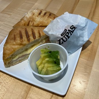 Café Zupas - My friend got a sandwich (name? not sure) and a side of avocado, which came with a chocolate dipped strawberry. - Sandwiches Near Me - Minnetonka, Minnesota Café Zupas - My friend got a sandwich (name? not sure) and a side of avocado, which came with a chocolate dipped strawberry. - Sandwiches Near Me - Minnetonka, Minnesota
