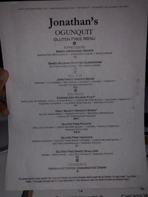 Menu photo 4 Jonathan's Ogunquit Ogunquit, ME