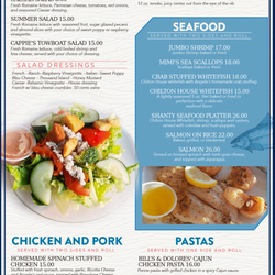 Angela's On the River - Menu