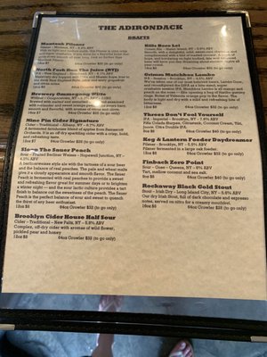 Menu photo 1 The Adirondack Brooklyn, NY Menu photo 1 The Adirondack Brooklyn, NY