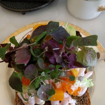 Maurice - Shrimp smorrebrod - French Near Me - Portland, Oregon