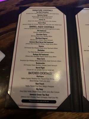 Menu photo 2 Tulane's Cocktail Bar Fort Worth, TX