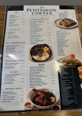 Menu photo 1 Petit Saigon Corner Westminster, CA