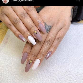 Family Nail & Spa - Matte nails with loose glitter - Nail Salons Near Me - Plainville, Connecticut Family Nail & Spa - Matte nails with loose glitter - Nail Salons Near Me - Plainville, Connecticut