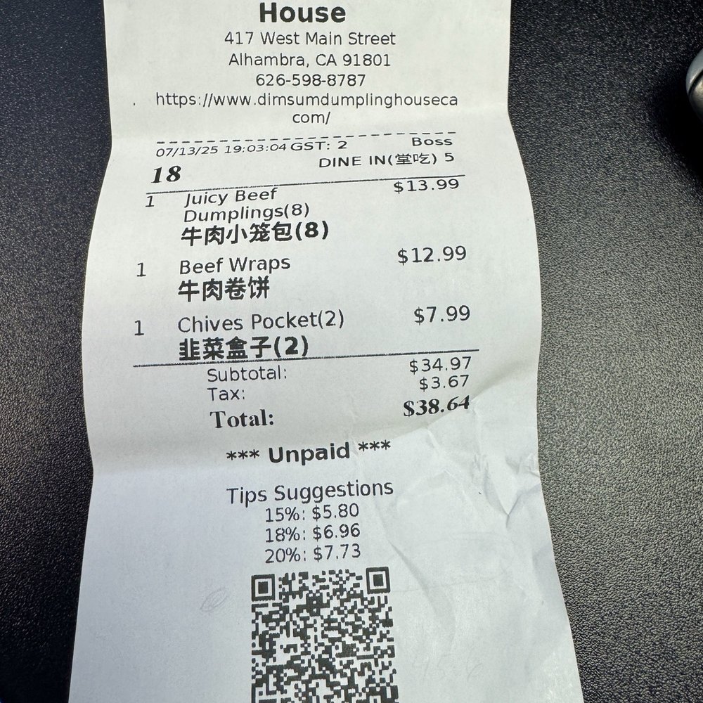 Receipt Receipt