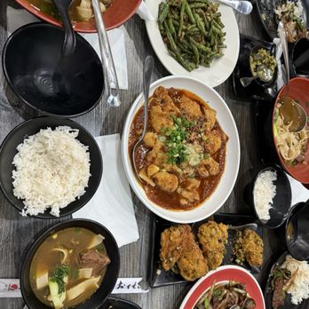 Mein St Asian Kitchen - Our spread- beef noodle soup, green beans, chili fish, salt and pepper chicken wings, and Mongolian beef (one of my favorites) - Asian Fusion Near Me - San Diego, California Mein St Asian Kitchen - Our spread- beef noodle soup, green beans, chili fish, salt and pepper chicken wings, and Mongolian beef (one of my favorites) - Asian Fusion Near Me - San Diego, California