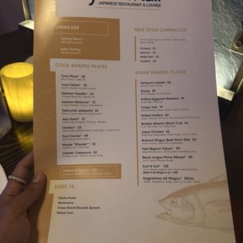 Yellowtail Japanese Restaurant & Lounge - Menu - Japanese Near Me - Las Vegas, Nevada