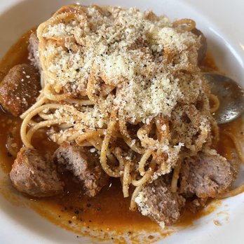 Mezza Luna Restaurant - Spaghetti con Polpette - Italian Near Me - Half Moon Bay, California Mezza Luna Restaurant - Spaghetti con Polpette - Italian Near Me - Half Moon Bay, California