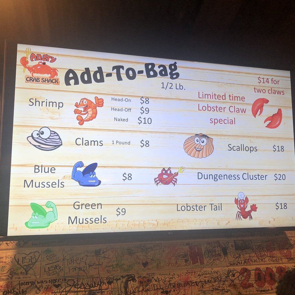 Angry Crab Shack - Menu - Seafood Near Me - Henderson, Nevada Angry Crab Shack - Menu - Seafood Near Me - Henderson, Nevada