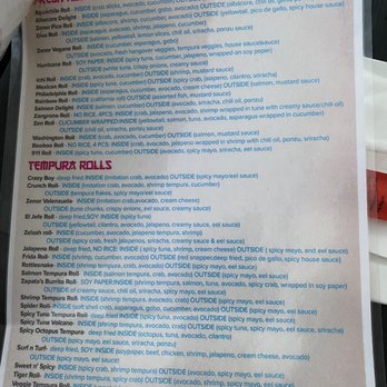 Zenor Sushi - Menu 8/2022 (no prices look online) - Sushi Bars Near Me - Granada Hills, California Zenor Sushi - Menu 8/2022 (no prices look online) - Sushi Bars Near Me - Granada Hills, California