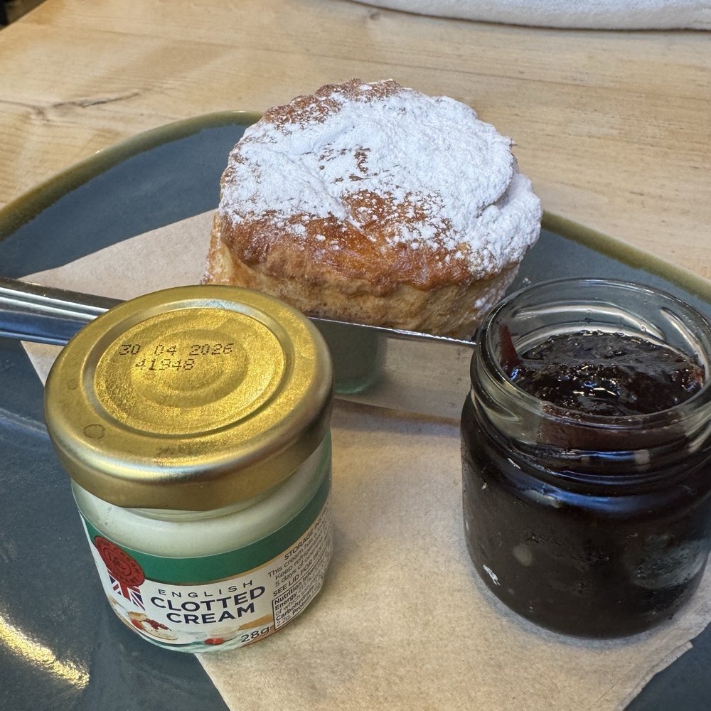 The Edinburgh Larder - Scone house blue berry jam and clotted cream - Delis Near Me - Edinburgh, EDH The Edinburgh Larder - Scone house blue berry jam and clotted cream - Delis Near Me - Edinburgh, EDH