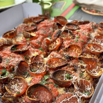 Spark Pizza - Motor City Pepperoni - Detroit Style Pizza $24 - Pizza Near Me - Redmond, Washington Spark Pizza - Motor City Pepperoni - Detroit Style Pizza $24 - Pizza Near Me - Redmond, Washington