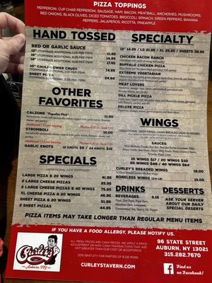 Menu photo 4 Curley’s Auburn, NY