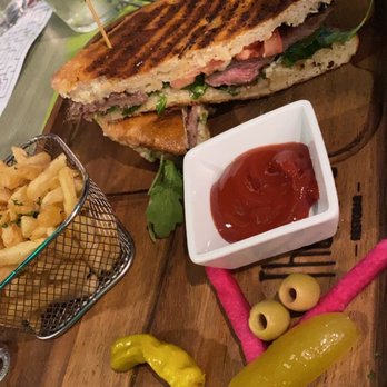 The Olive Restobar - Tri tip Panini, indulgent & yummy !! - Mediterranean Near Me - Downey, California