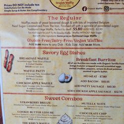 Crunch Waffle - Menu