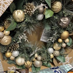 Costco - $50 prelit Christmas wreath...takes D batteries and has a timer
