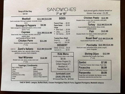 Menu photo 7 Zanti’s Deli St. Louis, MO Menu photo 7 Zanti’s Deli St. Louis, MO
