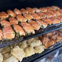 Backyard BBQ By Bradley - 40 bacon wrapped jalapeño poppers and 100 chicken wings