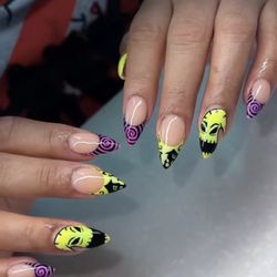 Day Nail Bar - Neon Oogie Boogie Halloween Nail Art at Day Nail Bar. CALL(408)591-1166 4750 Almaden Expy, San Jose, CA, 95118. Follow Us: IG @day_nailbar