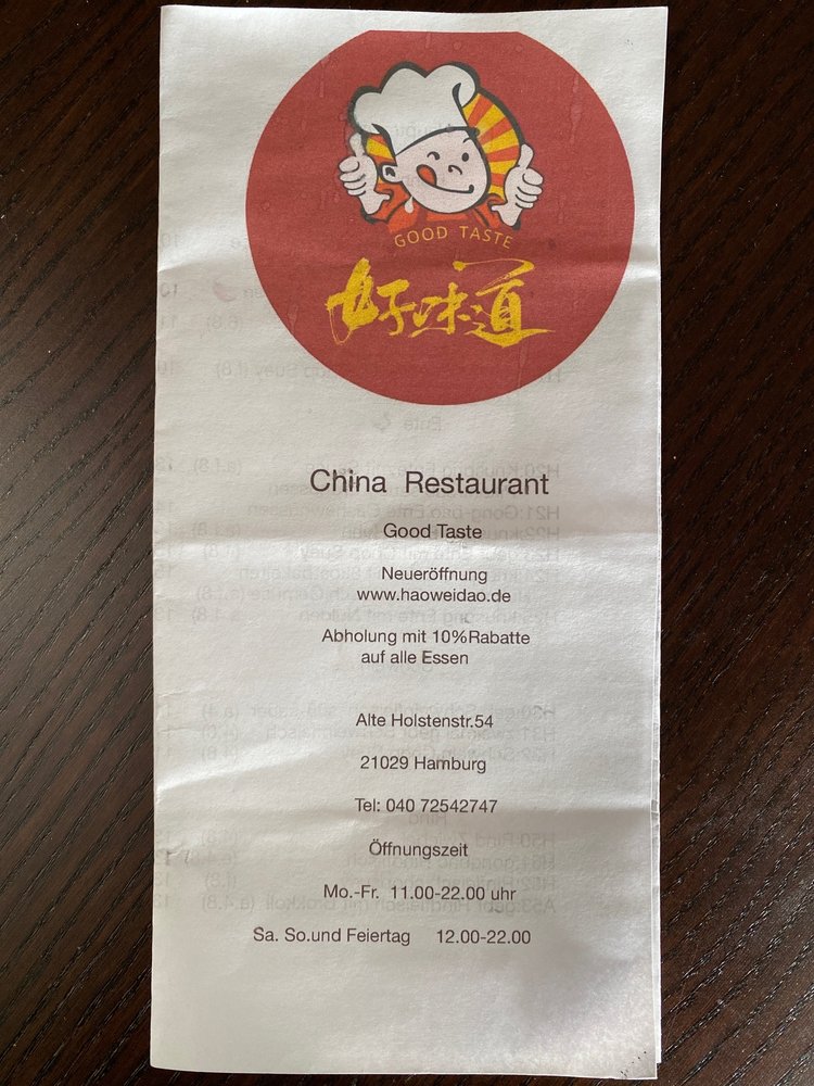 CHINA RESTAURANT GOOD TASTE Updated August 2024 Alte Holstenstraße