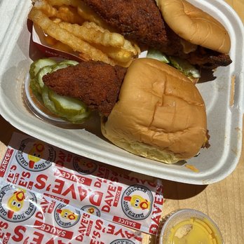 Dave's Hot Chicken - Daves Mini Sliders w/ Fries - Chicken Shop Near Me - Alexandria, Virginia Dave's Hot Chicken - Daves Mini Sliders w/ Fries - Chicken Shop Near Me - Alexandria, Virginia