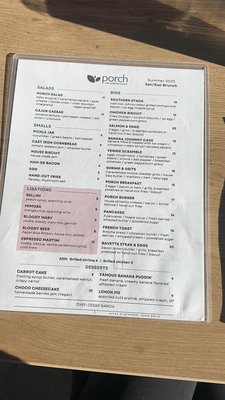 Menu photo 1 Porch Restaurant South Jordan, UT Menu photo 1 Porch Restaurant South Jordan, UT
