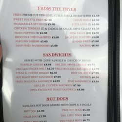 Sassy’s Truck Stop - Menu