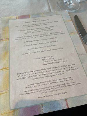 Menu photo 6 The Carriage House Mackinac Island, MI
