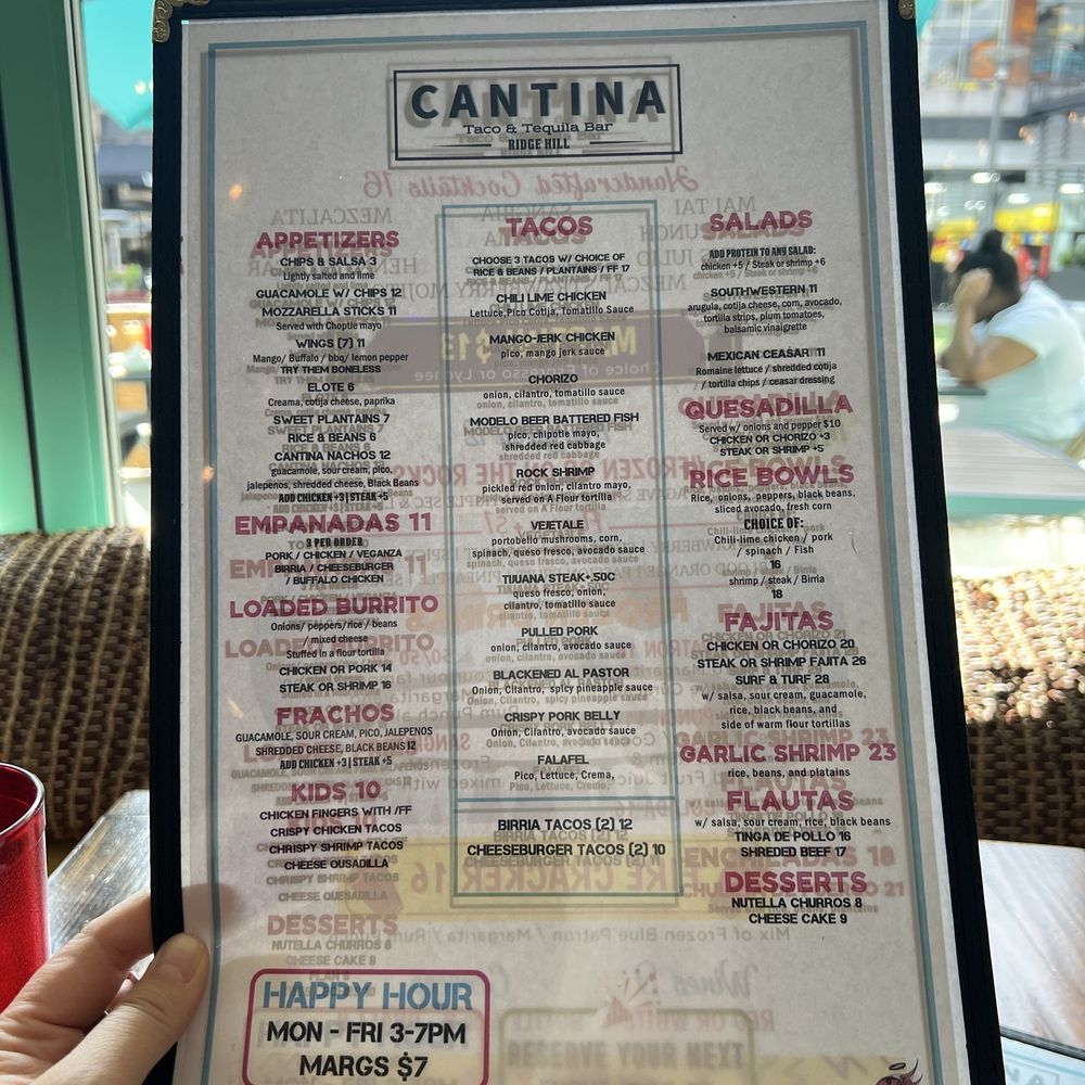 Cantina - Menu2 - Wine Bars Near Me - Yonkers, New York