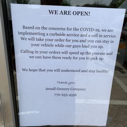 Arnall Grocery Co - 1st to Implement COVID19 procedure