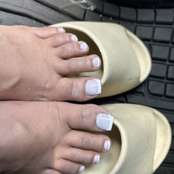 TLC Nails & Spa - White French tip pedi