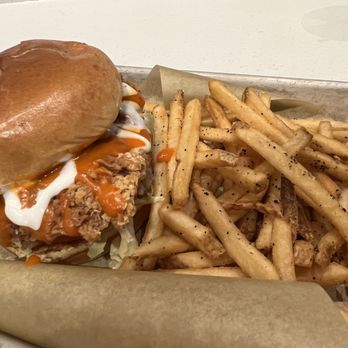 Buffalo Wild Wings - Very good Buffalo chicken sandwich and fries. 14.99$. How are 10 bone in wing's normally 2$ more than this? - Chicken Wings Near Me - Concord, New Hampshire Buffalo Wild Wings - Very good Buffalo chicken sandwich and fries. 14.99$. How are 10 bone in wing's normally 2$ more than this? - Chicken Wings Near Me - Concord, New Hampshire