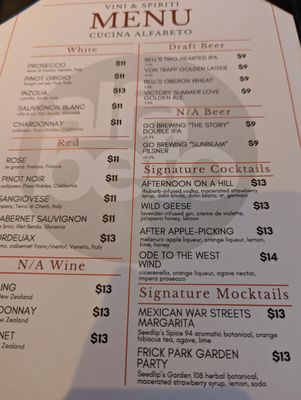 Menu photo 3 Cucina Alfabeto Pittsburgh, PA
