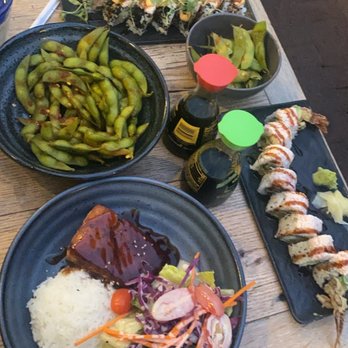 Toro - Salmon plate, spicy edamame, spider roll, jalapeño roll. - Sushi Bars Near Me - Carmel, California