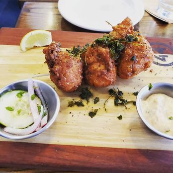 44 Mills Kitchen + Tap - Shrimp and corn fritters - New American Near Me - Concord, North Carolina