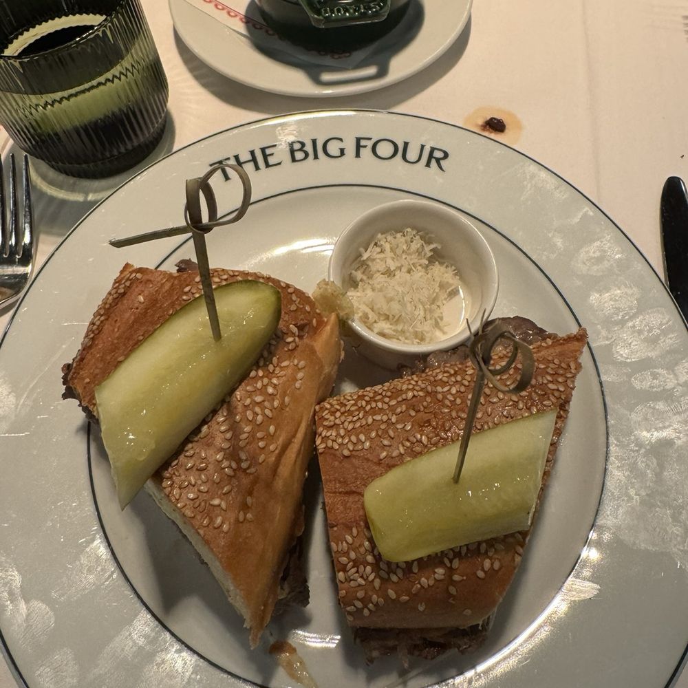 The Big Four - Prime Rib French dip sandwich - American Near Me - San Francisco, California The Big Four - Prime Rib French dip sandwich - American Near Me - San Francisco, California
